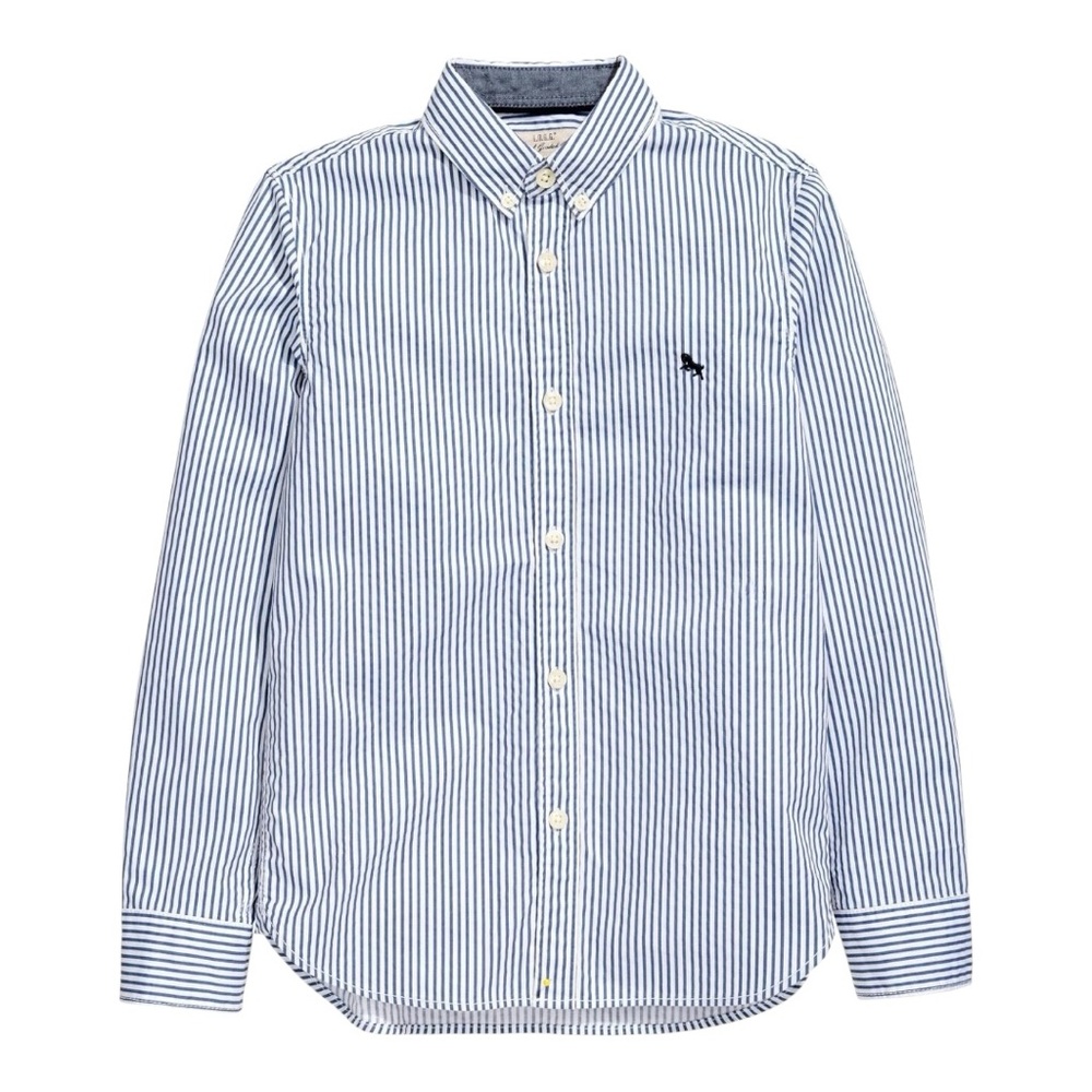H&M Cotton Shirt Blue/white Striped Size 6-7Y